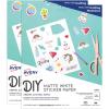imageAvery Printable Sticker Paper 85quot x 11quot Matte White Repositionable Adhesive LaserInkjet Compatible 5 FullSize Label Sheets Great for Product Branding Cute Stickers Crafts and More 53202Matte White