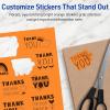 imageAvery Printable Sticker Paper 85quot x 11quot Matte White Repositionable Adhesive LaserInkjet Compatible 5 FullSize Label Sheets Great for Product Branding Cute Stickers Crafts and More 53202Bright Orange