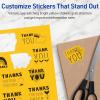 imageAvery Printable Sticker Paper 85quot x 11quot Matte White Repositionable Adhesive LaserInkjet Compatible 5 FullSize Label Sheets Great for Product Branding Cute Stickers Crafts and More 53202Bright Yellow