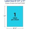 imageAvery Printable Sticker Paper 85quot x 11quot Matte White Repositionable Adhesive LaserInkjet Compatible 5 FullSize Label Sheets Great for Product Branding Cute Stickers Crafts and More 53202Bright Blue