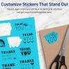 imageAvery Printable Sticker Paper 85quot x 11quot Matte White Repositionable Adhesive LaserInkjet Compatible 5 FullSize Label Sheets Great for Product Branding Cute Stickers Crafts and More 53202Bright Blue