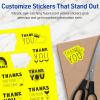 imageAvery Printable Sticker Paper 85quot x 11quot Matte White Repositionable Adhesive LaserInkjet Compatible 5 FullSize Label Sheets Great for Product Branding Cute Stickers Crafts and More 53202Neon Yellow