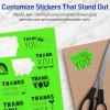 imageAvery Printable Sticker Paper 85quot x 11quot Matte White Repositionable Adhesive LaserInkjet Compatible 5 FullSize Label Sheets Great for Product Branding Cute Stickers Crafts and More 53202Neon Green