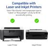 imageAvery Printable Sticker Paper 85quot x 11quot Matte White Repositionable Adhesive LaserInkjet Compatible 5 FullSize Label Sheets Great for Product Branding Cute Stickers Crafts and More 53202Neon Green