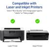 imageAvery Printable Sticker Paper 85quot x 11quot Matte White Repositionable Adhesive LaserInkjet Compatible 5 FullSize Label Sheets Great for Product Branding Cute Stickers Crafts and More 53202Bright Yellow