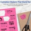 imageAvery Printable Sticker Paper 85quot x 11quot Matte White Repositionable Adhesive LaserInkjet Compatible 5 FullSize Label Sheets Great for Product Branding Cute Stickers Crafts and More 53202Bright Pink