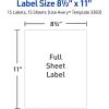 imageAvery Printable Sticker Paper 85quot x 11quot Matte White Repositionable Adhesive LaserInkjet Compatible 5 FullSize Label Sheets Great for Product Branding Cute Stickers Crafts and More 53202Matte White