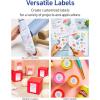 imageAvery Printable Sticker Paper 85quot x 11quot Matte White Repositionable Adhesive LaserInkjet Compatible 5 FullSize Label Sheets Great for Product Branding Cute Stickers Crafts and More 53202Matte White