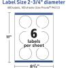 imageAvery TrueBlock Matte White Round Labels Sure Feed Technology 275quot Diameter 60 Matte White Labels PrinttoTheEdge LaserInkjet Printable Great for Packaging and Product Merchandising600 labels