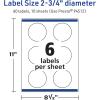 imageAvery TrueBlock Matte White Round Labels Sure Feed Technology 275quot Diameter 60 Matte White Labels PrinttoTheEdge LaserInkjet Printable Great for Packaging and Product Merchandising60 labels