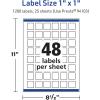 imageAvery TrueBlock Matte White Square Labels Sure Feed Technology 1quot x 1quot 480 Matte White Labels PrinttoTheEdge LaserInkjet Printable Great for Product Merchandising Stickers1 200 labels
