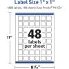 imageAvery TrueBlock Matte White Square Labels Sure Feed Technology 1quot x 1quot 480 Matte White Labels PrinttoTheEdge LaserInkjet Printable Great for Product Merchandising Stickers4 800 labels