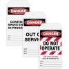 imageAvery UltraDuty Lockout Tagout Tags Kit 100lb PullStrength Print ampamp Assemble 15 Tags 575quot x 325quot 62404Danger Header
