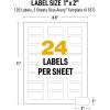 imageAvery Waterproof Vinyl Stickers 1quot x 2quot  Laser 120ct 61537  Rectangle Shape  FullBleed Design  Printable Water Proof Fade Resistant UV Coated Permanent Adhesive Water Resistant Durable Chemical Resistant Abrasion Resistant  1quot Heigh1 x 2