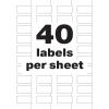 imageAvery White Asset Tag Labels 34quot x 112quot Laser Printable Tags 320 Waterproof Labels 6152534 x 112