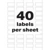 imageAvery White Asset Tag Labels 34quot x 112quot Laser Printable Tags 320 Waterproof Labels 6152534 x 112