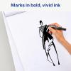 imageMarksALot Avery Regular DeskStyle Size Chisel Tip 12 Black Permanent Markers are perfect for signs and posters 07888