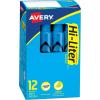 imageAVERY HiLiter DeskStyle Highlighters Smear Safe Ink Chisel Tip 12 Fluorescent Blue Highlighters 2401612 Count Pack of 1