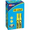 imageAVERY HiLiter DeskStyle Highlighters Smear Safe Ink Chisel Tip 12 Yellow Highlighters 9803512 Count Pack of 1