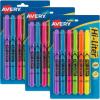 imageAVERY HiLiter PenStyle Highlighters Chisel Tip 6 Highlighters Assorted Colors 3 Packs 25602