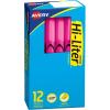 imageAVERY HiLiter PenStyle Highlighters Smear Safe Ink Chisel Tip 12 Fluorescent Pink Highlighters 23592