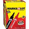 imageAVERY MarksALot Permanent Markers Large DeskStyle Size Chisel Tip Water and Wear Resistant 24 Assorted Markers 24800 98088