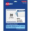 imageAvery Durable Waterproof Round Labels Sure Feed Technology 125quot Diameter 300 Total Oil and TearResistant Waterproof Labels PrinttoTheEdge LaserPigmentBased Inkjet Printable300 labels