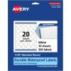 imageAvery Durable Waterproof Round Labels Sure Feed Technology PrinttoTheEdge 15quot Diameter 100 Total Oil and TearResistant Waterproof LaserPigmentBased Inkjet Printable200 labels