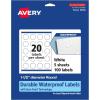 imageAvery Durable Waterproof Round Labels Sure Feed Technology PrinttoTheEdge 15quot Diameter 100 Total Oil and TearResistant Waterproof LaserPigmentBased Inkjet Printable100 labels