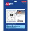 imageAvery Glossy Clear Round Labels Sure Feed Technology 1quot Diameter 240 Glossy Clear Labels PrinttoTheEdge LaserInkjet Printable4 800 labels