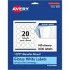 imageAvery Glossy White Round Labels Sure Feed Technology 123quot Diameter 2000 Glossy White Labels PrinttoTheEdge Permanent Adhesive LaserInkjet Printable2 000 labels