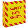 imageAvery HeavyDuty Industrial SDS Binder 15 OneTouch EZD Rings 400Sheet Capacity YellowRed Border 189503