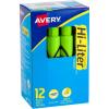 imageAvery HiLiter DeskStyle Highlighters Smear Safe Ink Chisel Tip 12 Fluorescent Green Highlighters 24020Fluorescent Green