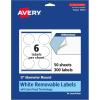 imageAvery Matte White Removable Round Labels Sure Feed Technology PrinttoTheEdge 3quot Diameter 90 Removable Labels LaserInkjet Printable300 labels