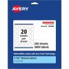 imageAvery Matte White Round Labels Sure Feed Technology 15quot Diameter 500 Matte White Printable Labels5 000 Labels