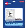 imageAvery Matte White Round Labels Sure Feed Technology 34quot Diameter 2000 Matte White Printable Labels20 000 Labels
