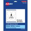 imageAvery Matte White Round Labels Sure Feed Technology 35quot Diameter 100 Matte White Printable Labels200 Labels