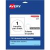 imageAvery Printable Heat Transfer Paper for Light Fabrics 85quot x 11quot Inkjet Printer Compatible 6 Sheets of Iron On Transfer Paper Great for Custom Shirts Uniforms Gifts and More 327175