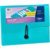 imageAvery Slide ampamp View Expanding File Folder 6 Pockets Letter Size 1 Sage Folder 73546Aqua