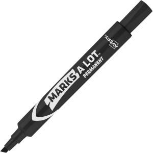 imageAVERY Large Black Permanent Marker with Thick Chisel Tip for Calligraphy Fabric Desk Work Pack of 12 08888
