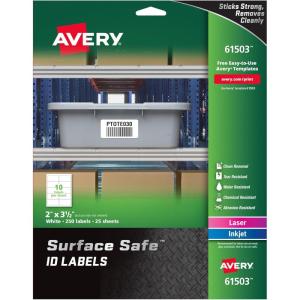 imageAvery Durable Labels Label 2quot x 312quot 615032 x 312