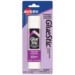 imageAvery Glue Stic Disappearing Purple Washable NonToxic 127oz 6 Glue Sticks 980711 pack