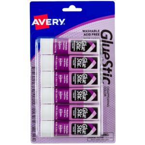 imageAvery Glue Stick Disappearing Purple Color Washable Nontoxic 026 oz Permanent Glue Stic 6pk 980966 pack