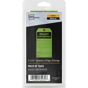 imageAvery Preprinted Maintenance Record Tags String Included 575quot x 3quot Yellow Tags WriteOn 25 Total 62431Green