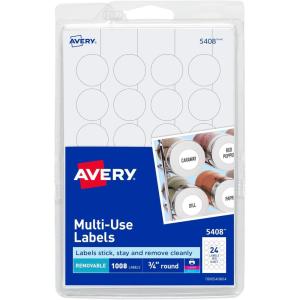 imageAvery Removable Print or Write Labels for Laser and Inkjet Printers 075 Inches Round Pack of 1008 54081 Pack
