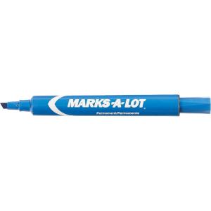 imageMarksALot Large Chisel Tip Permanent Marker Set Blue Pack of 12 98410