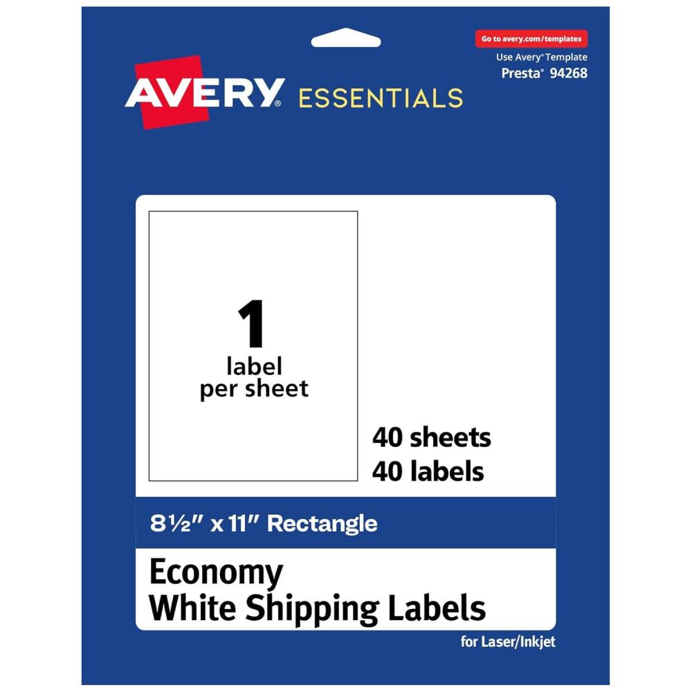 imageAvery Matte White Rectangle Labels 2quot x 4quot Labels 400 Total LaserInkjet Printable Great for Product Merchandising Barcodes Candles Price Tags Thank You Gifts and More85 x 11