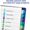 imageAvery Double Column 24 Tab Dividers for 3 Ring Binders Customizable Table of Contents Multicolor Tabs 1 Set 11321Dividers