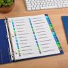 imageAvery Double Column 24 Tab Dividers for 3 Ring Binders Customizable Table of Contents Multicolor Tabs 1 Set 11321Dividers
