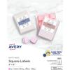 imageAvery Durable Waterproof Labels Sure Feed Technology 2quot x 2quot Square Labels OilResistant PrinttoTheEdge LaserPigmentInkjet 96 Total 64510Matte White
